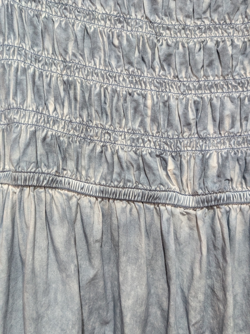 Gap Smocked Chambray Maxi Dress in Light Blue - Picture 8 of 10